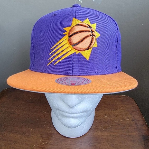 Phoenix‎ Suns Mitchell & Ness NBA Snapback Hat 2Tone Hardwood Classics Cap Retro - Picture 1 of 11